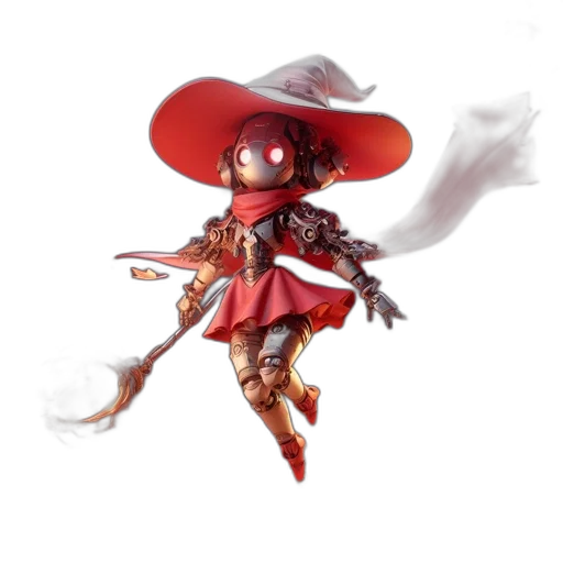 staff, hat, robot, weapon transparent PNG cut-out