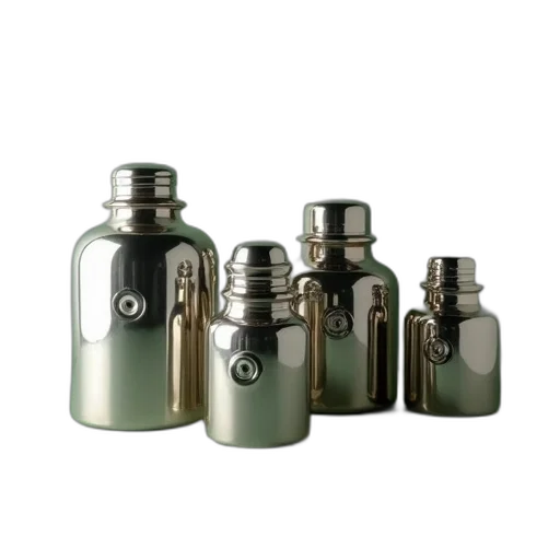 bottle, 3d render, green, collection transparent PNG cut-out