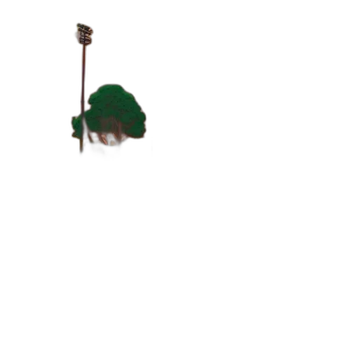 hat, umbrella, staff, creature transparent PNG cut-out