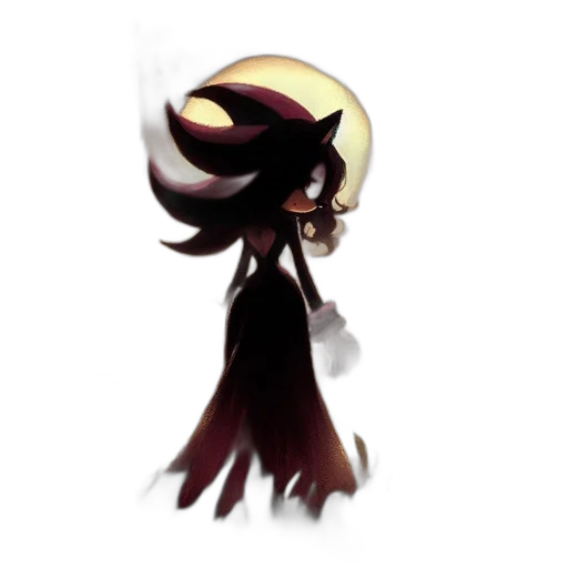 staff, hair, dress, creature transparent PNG cut-out