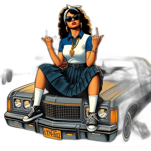 car, concept art, comic book art, cartoon transparent PNG cut-out