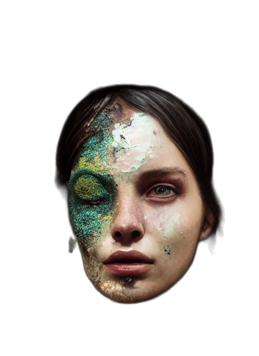 face, mask, jewelry, creature transparent PNG cut-out