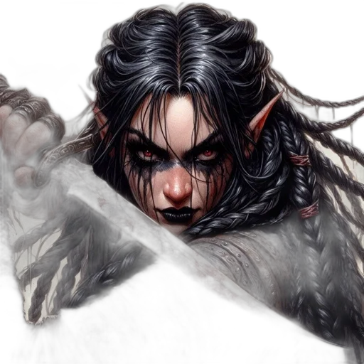 face, hair, fantasy art, concept art transparent PNG cut-out