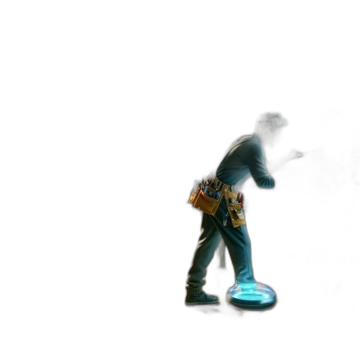 robot, sword, weapon, staff transparent PNG cut-out