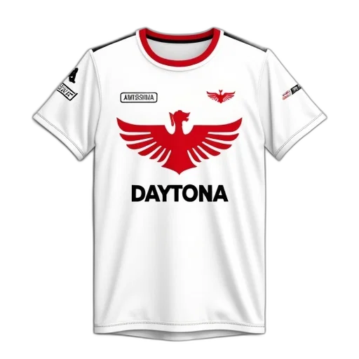 white, daytona, racing, shirt transparent PNG cut-out