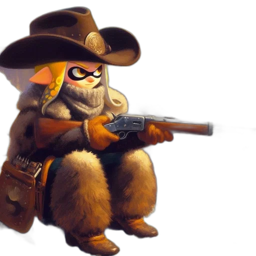 weapon, animal, staff, hat transparent PNG cut-out