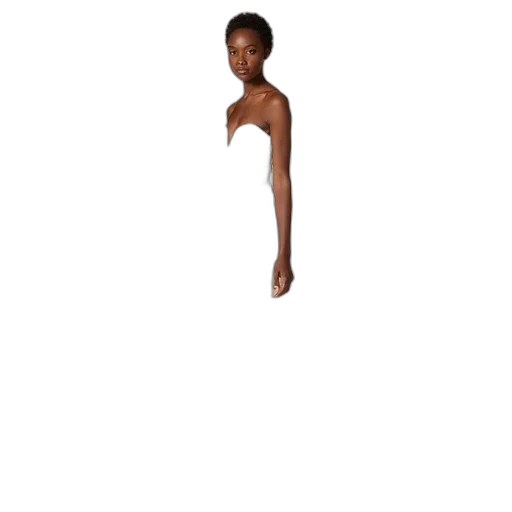 dress, hair, creature, staff transparent PNG cut-out