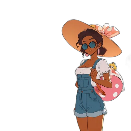 hat, dress, staff, concept art transparent PNG cut-out