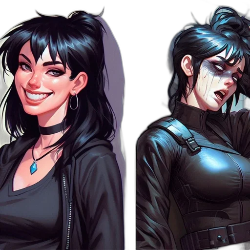 comic book art, concept art, cyberpunk, cartoon transparent PNG cut-out