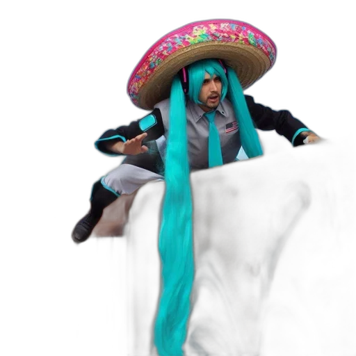 hat, umbrella, hair, creature transparent PNG cut-out