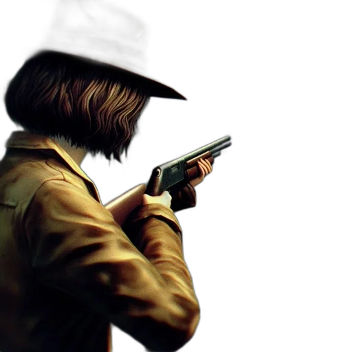 hat, weapon, jacket, concept art transparent PNG cut-out