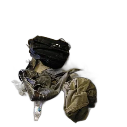jacket, mask, hat, staff transparent PNG cut-out