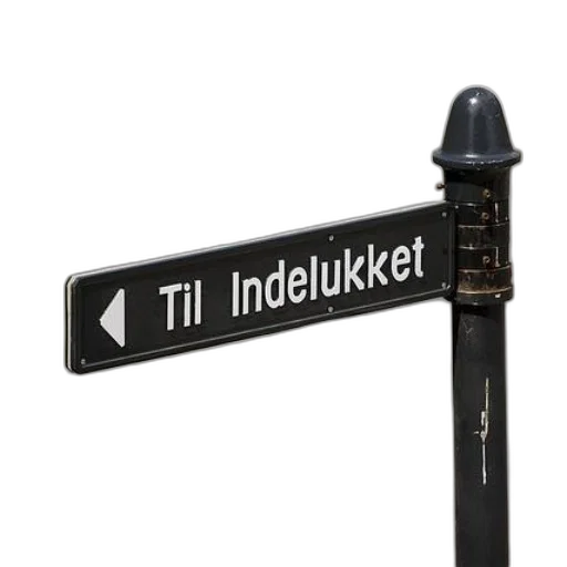 black, street, sign, white transparent PNG cut-out