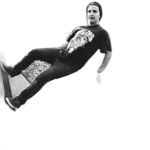creature, photorealistic, cartoon, skateboarder transparent PNG cut-out