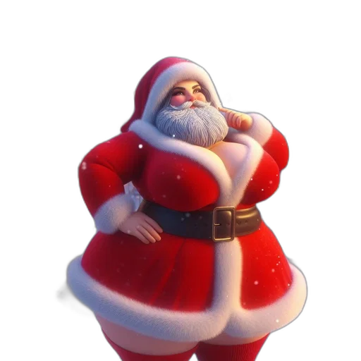 3d render, photorealistic, concept art, santa transparent PNG cut-out