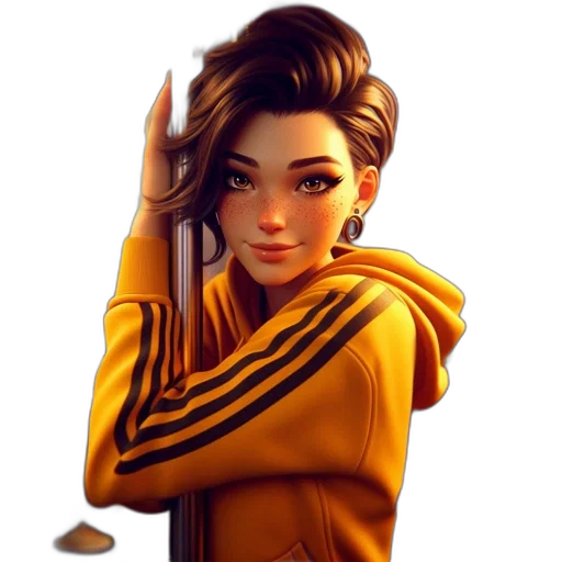 jacket, staff, face, concept art transparent PNG cut-out