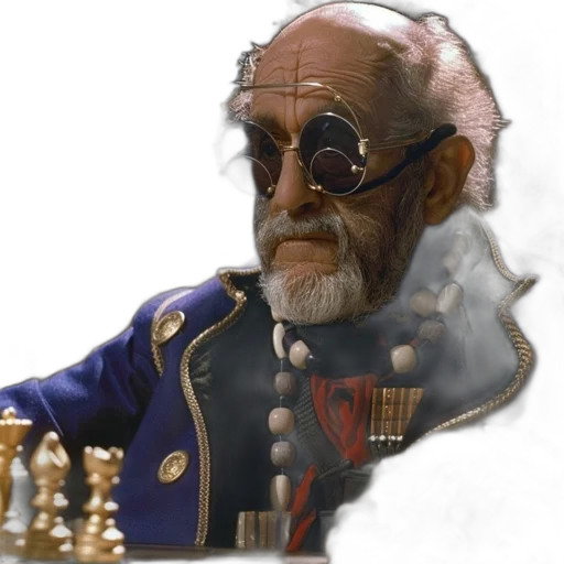 staff, crown, jacket, face transparent PNG cut-out