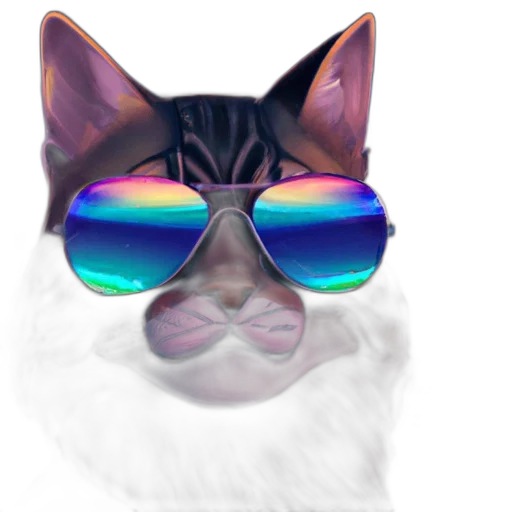 animal, mask, photorealistic, vaporwave transparent PNG cut-out