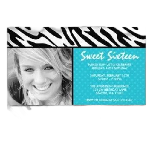 sweet, sixteen, birthday, invitation transparent PNG cut-out