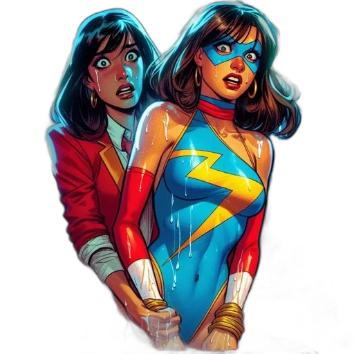 comic book art, concept art, neon lights, two transparent PNG cut-out