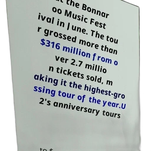 anniversary, tours, grossed, more transparent PNG cut-out
