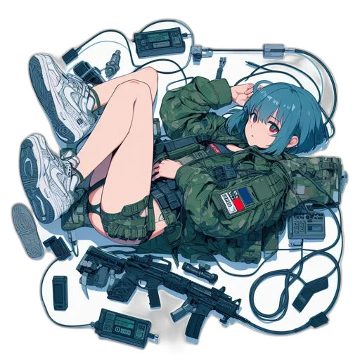 robot, weapon, jacket, dress transparent PNG cut-out