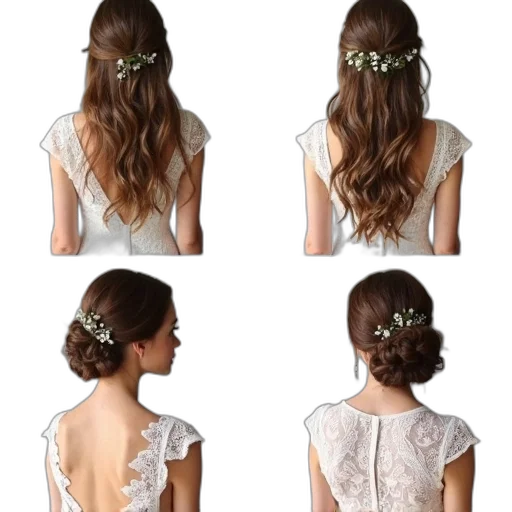 dress, jewelry, crown, hair transparent PNG cut-out