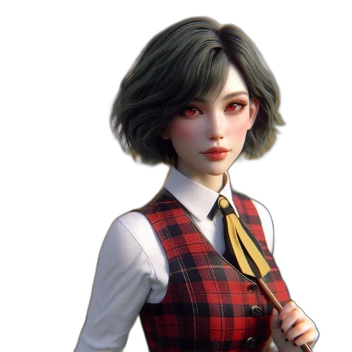 staff, jacket, face, dress transparent PNG cut-out