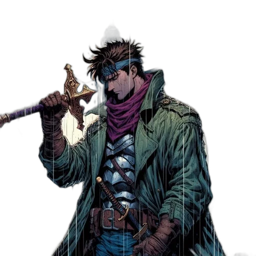 staff, sword, weapon, comic book art transparent PNG cut-out