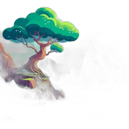 tree, dragon, crown, concept art transparent PNG cut-out