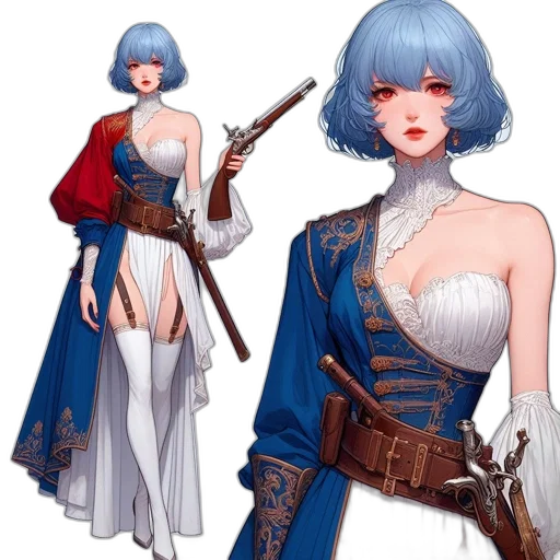 sword, dress, staff, concept art transparent PNG cut-out