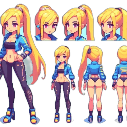 pixel art, concept art, anime, cyberpunk transparent PNG cut-out