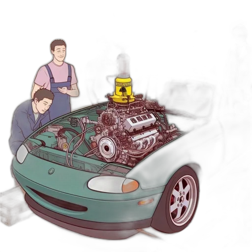 car, concept art, photorealistic, humorous transparent PNG cut-out