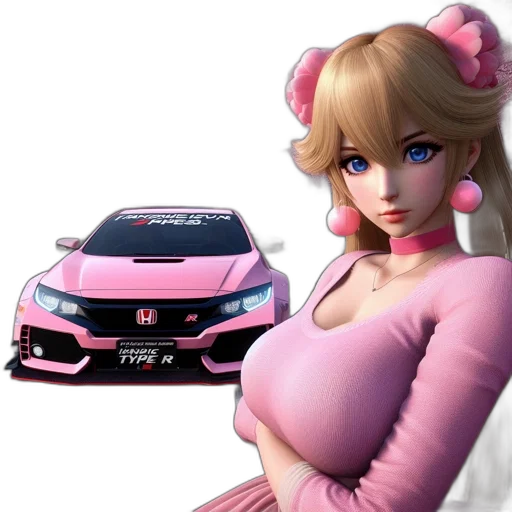 car, concept art, 3d render, anime transparent PNG cut-out