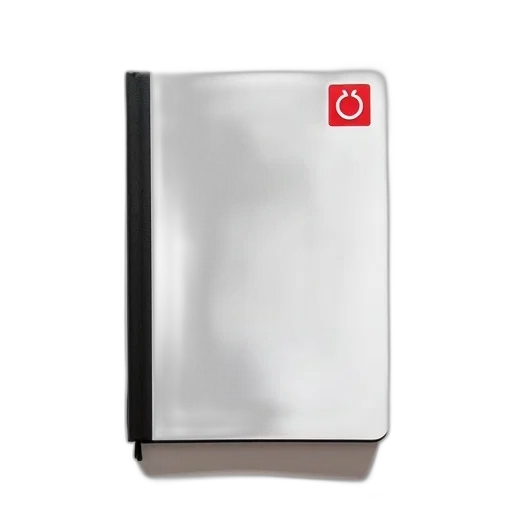 blank, white, notebook, black transparent PNG cut-out