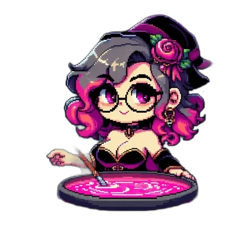staff, pixel art, vaporwave, fantasy art transparent PNG cut-out