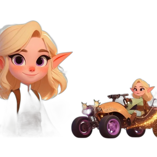 car, concept art, fantasy art, pixel art transparent PNG cut-out