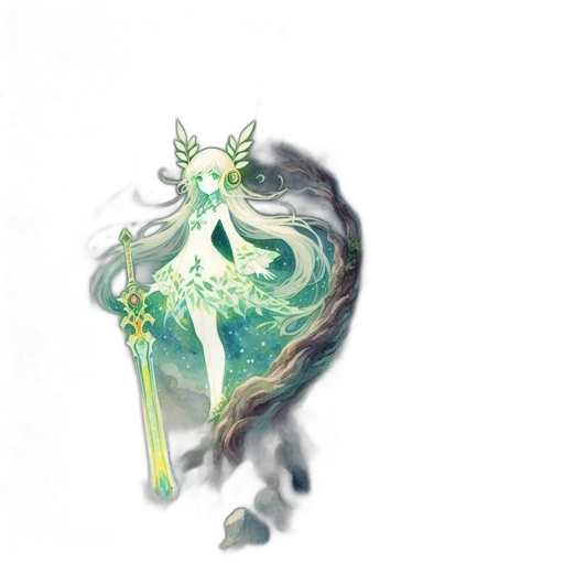 staff, dragon, sword, crown transparent PNG cut-out