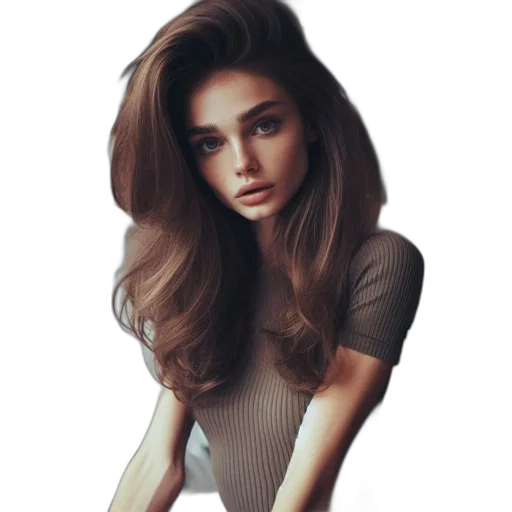hair, dress, face, crown transparent PNG cut-out