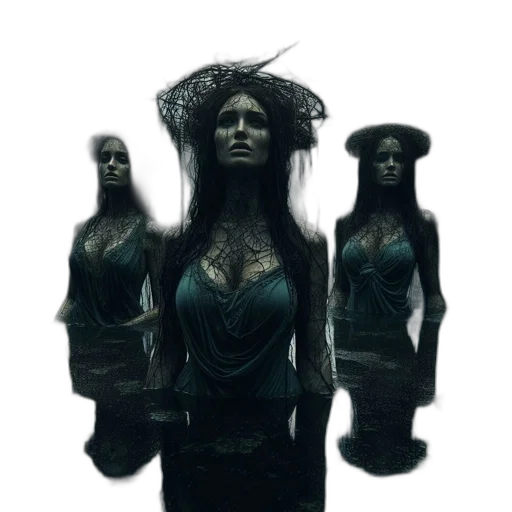dress, crown, mask, staff transparent PNG cut-out
