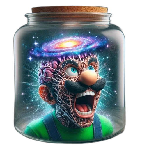 bottle, creature, hair, face transparent PNG cut-out