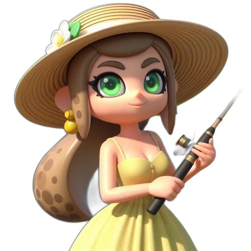 staff, hat, weapon, dress transparent PNG cut-out