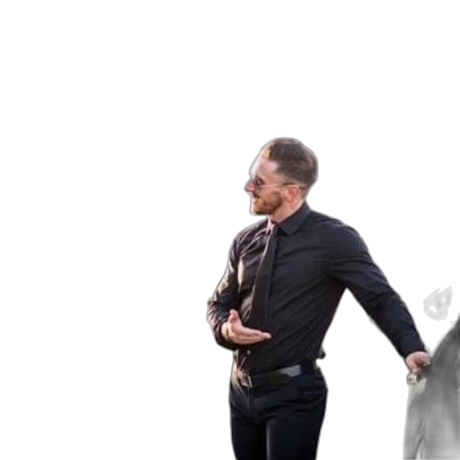 jacket, dress, staff, robot transparent PNG cut-out