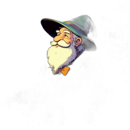 hat, staff, dragon, creature transparent PNG cut-out