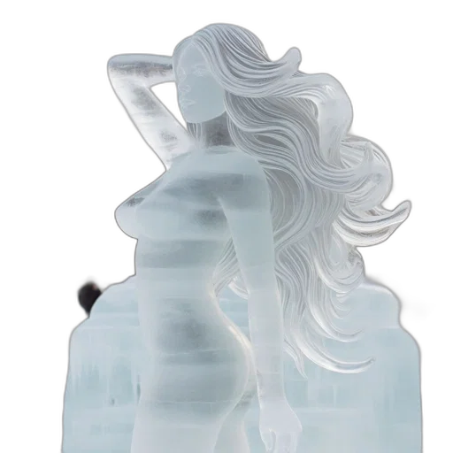 bottle, hair, vaporwave, 3d render transparent PNG cut-out