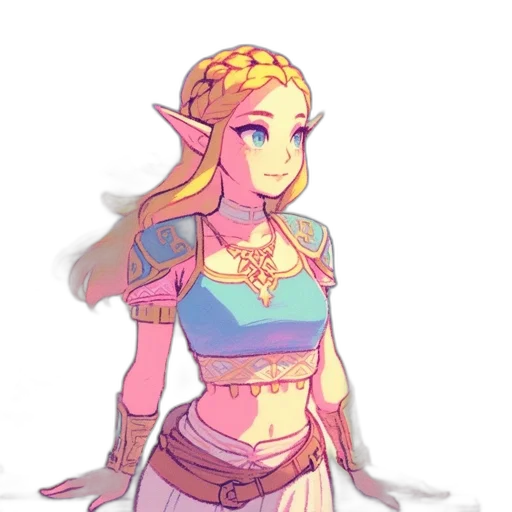 dress, staff, crown, pixel art transparent PNG cut-out