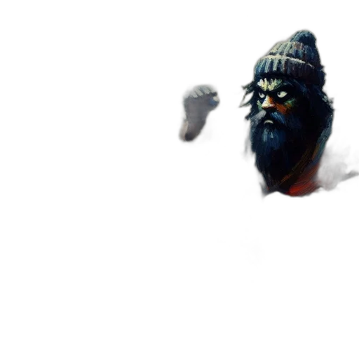 mask, face, creature, sword transparent PNG cut-out