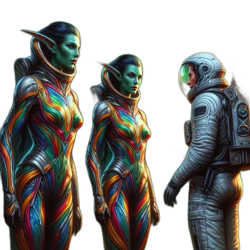concept art, fantasy art, comic book art, cyberpunk transparent PNG cut-out