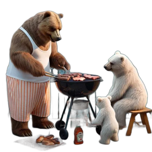 food, animal, concept art, 3d render transparent PNG cut-out
