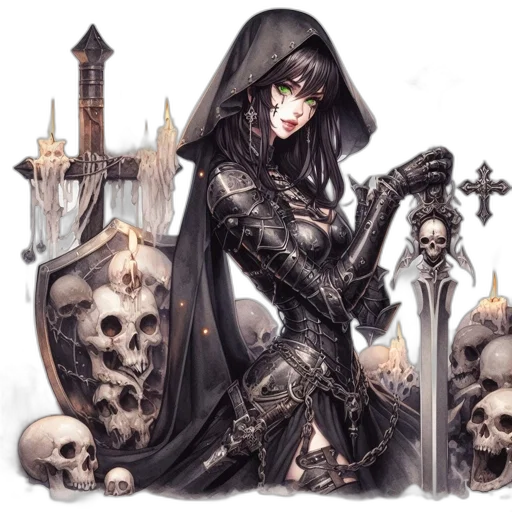 weapon, sword, jewelry, fantasy art transparent PNG cut-out